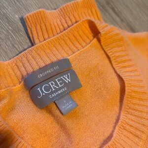 J. Crew Cropped-Fit Pure Cashmere Sweater